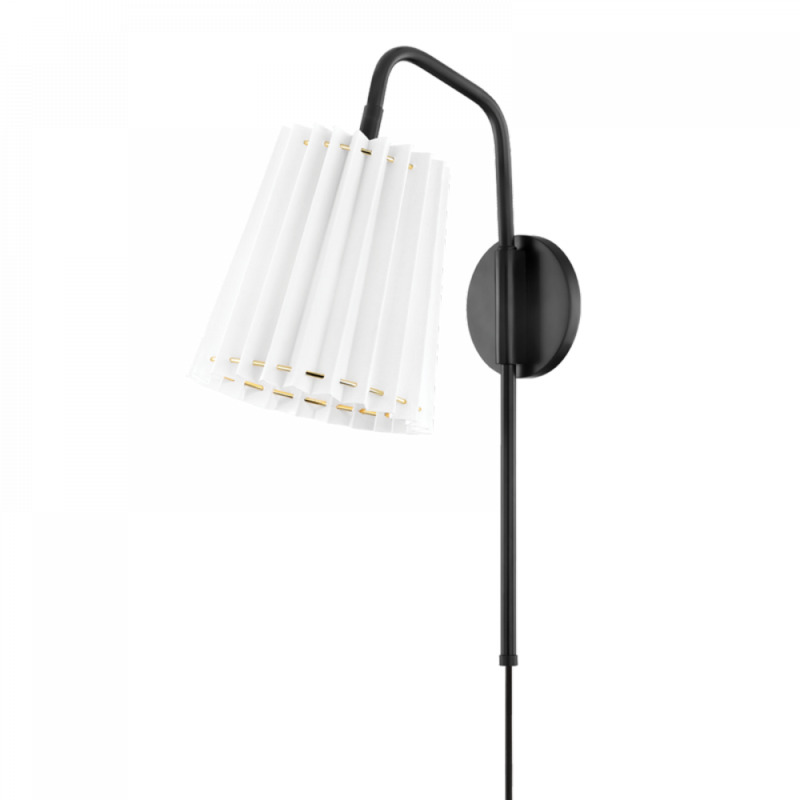 Mitzi by Hudson Valley Lighting Demi Plug in Sconce HL476101 SBK
