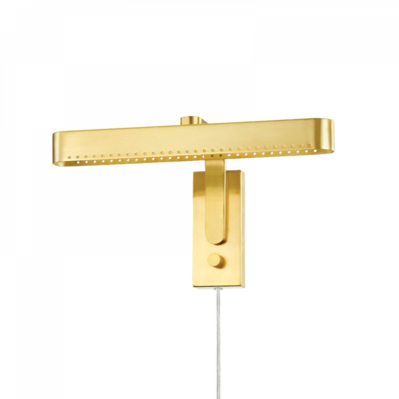 Mitzi by Hudson Valley Lighting Julissa Plug in Sconce HL563201 AGB