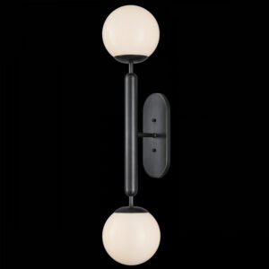 Currey Barbican Double Light Bronze Wall Sconce 5800 0035