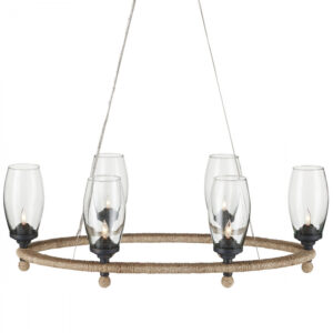 Currey Hightider Glass Oval Chandelier 9000 1086
