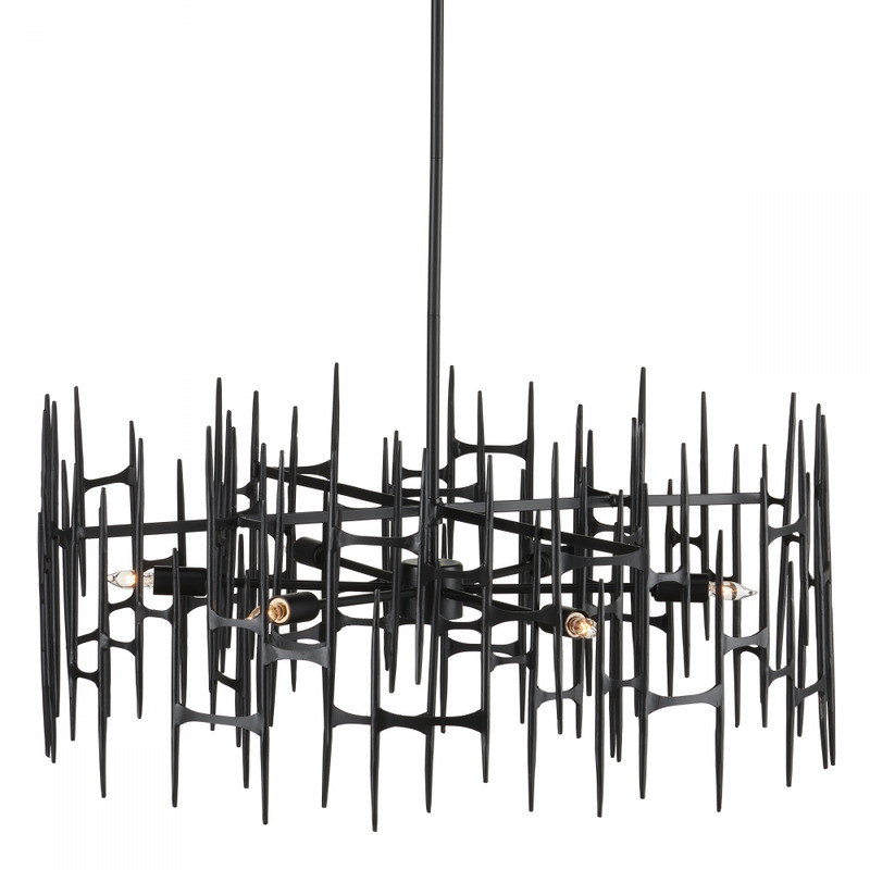 Currey Attingham Black Chandelier 9000 1091