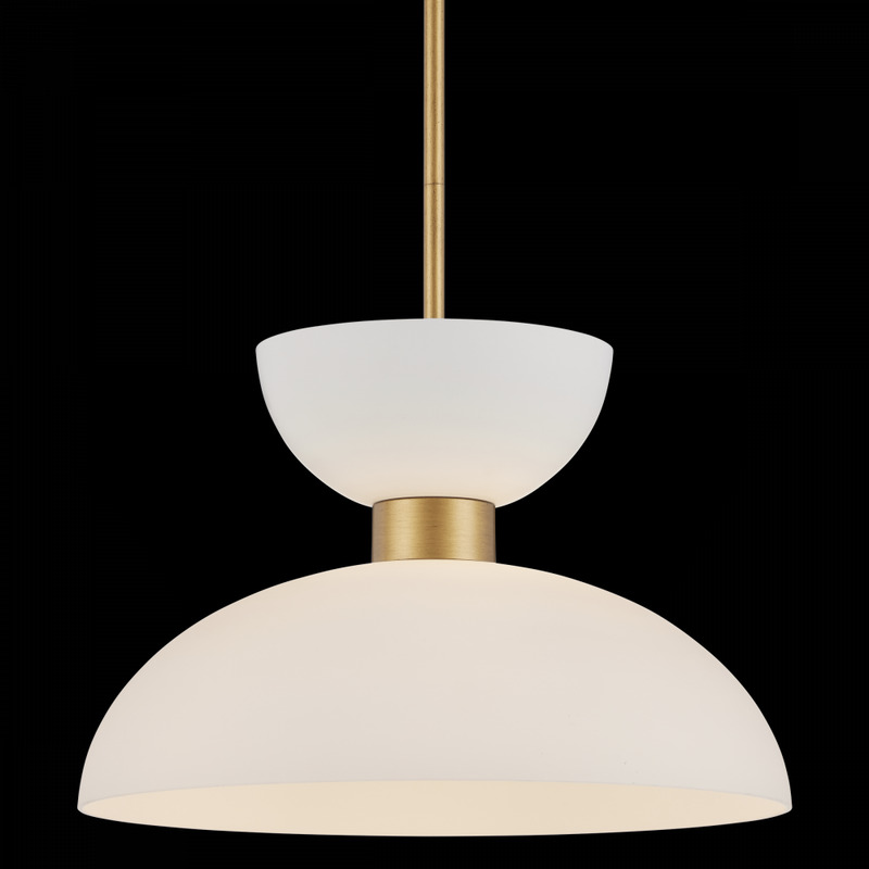 Currey Zevio White Pendant 9000 1094