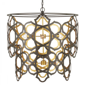 Currey Mauresque Medium Bronze & Gold Chandelier 9000 1106