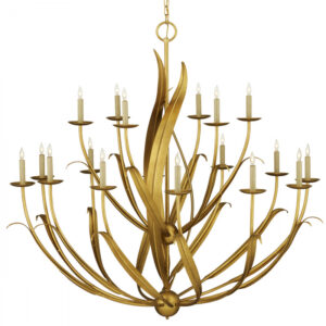 Currey Menefee Large Gold Chandelier 9000 1107