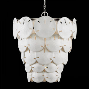 Currey Tulum White Chandelier 9000 1113