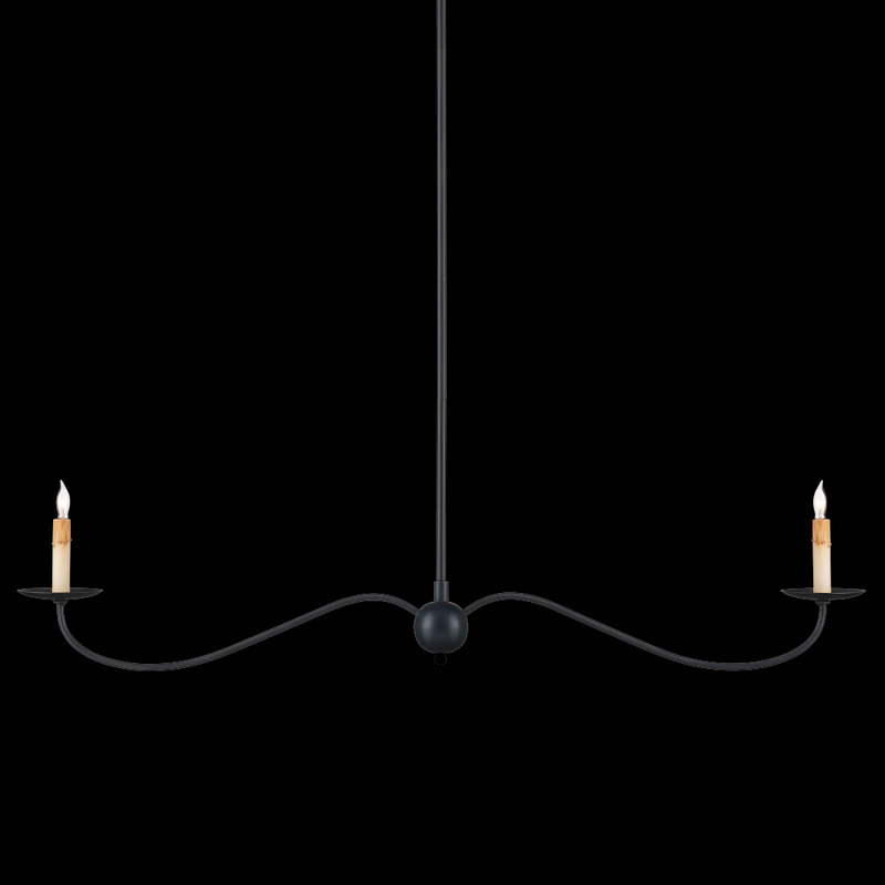 Currey Saxon Black Linear Chandelier 9000 1126