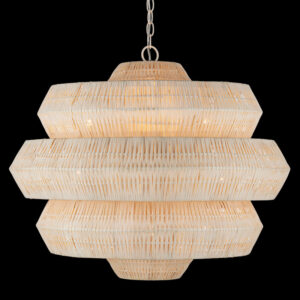 Currey Antibes Medium White Chandelier 9000 1134