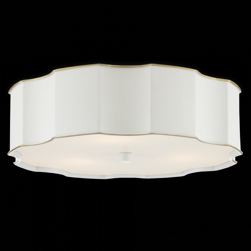 Currey Wexford White Flush Mount 9999 0067