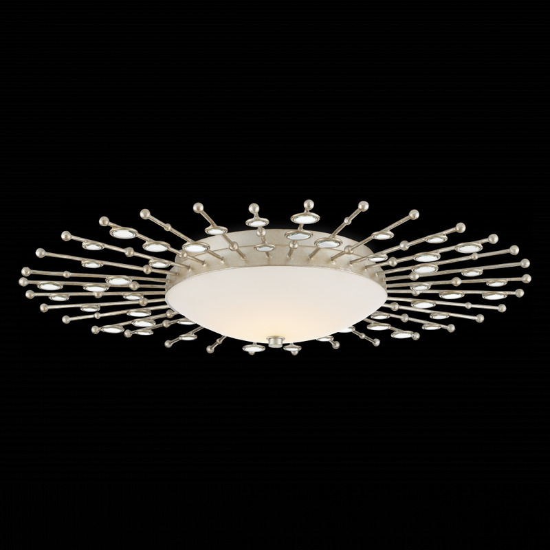 Currey Planisphere Silver Flush Mount 9999 0068