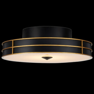 Currey Fielding Black Flush Mount 9999 0071