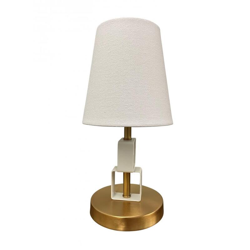 House of Troy Bryson Mini Weathered Brass And White Accent Lamp B208 WB WT