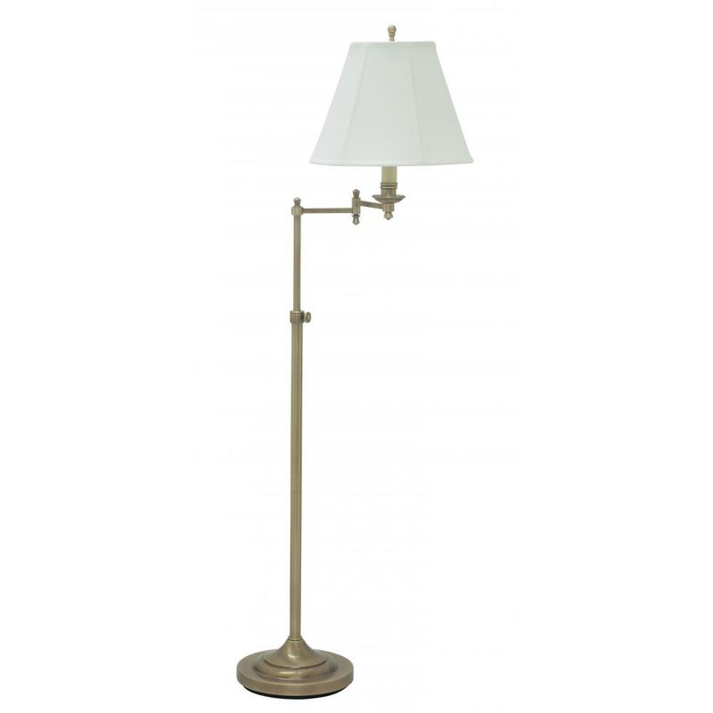 House of Troy Club Adjustable Swing Arm Floor Lamp CL200 AB