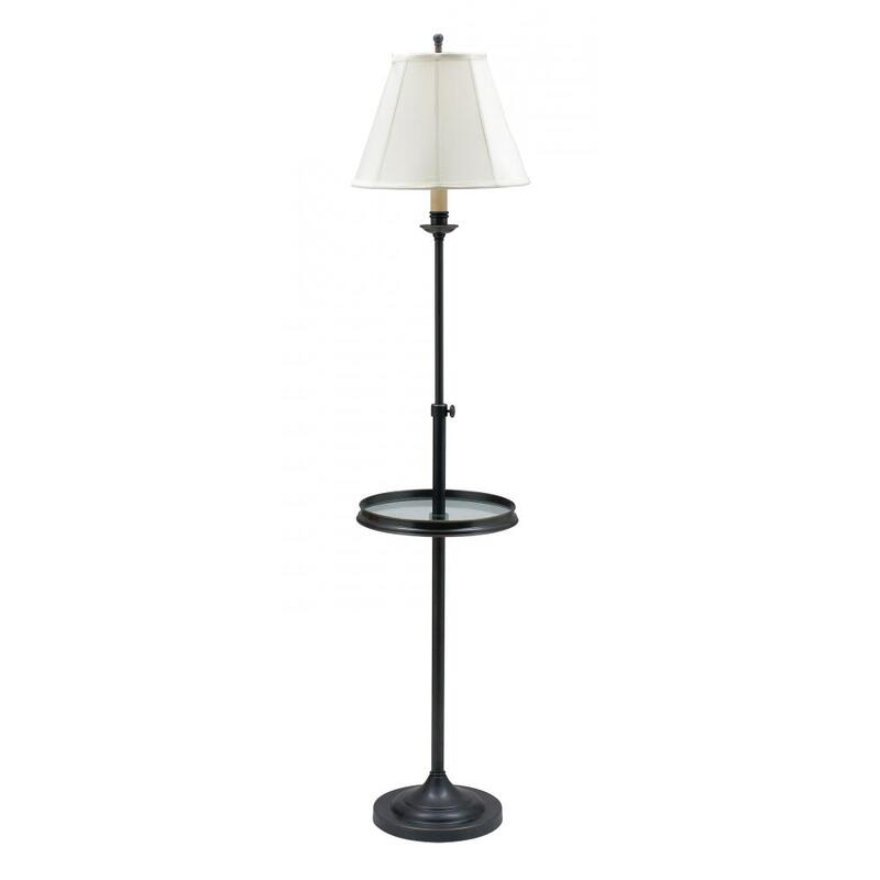 House of Troy Club Adjustable Floor Lamp with Table CL202 OB