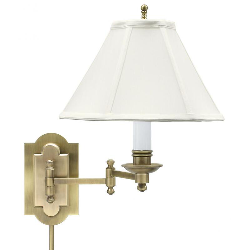 House of Troy Club Wall Swing Arm Lamp CL225 AB