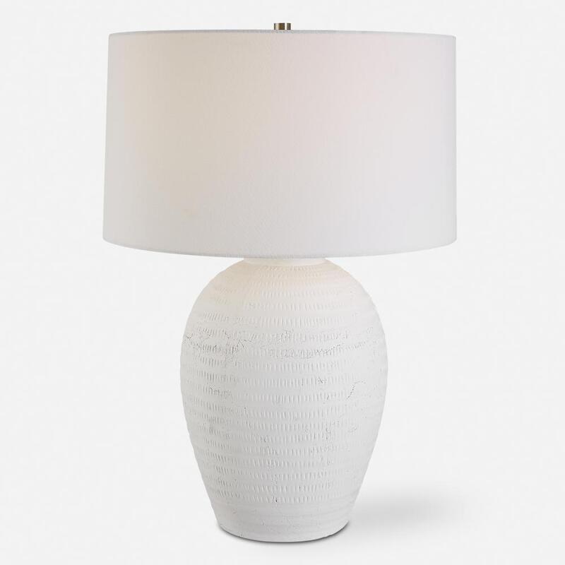 Uttermost Reyna Chalk White Table Lamp 30236 1