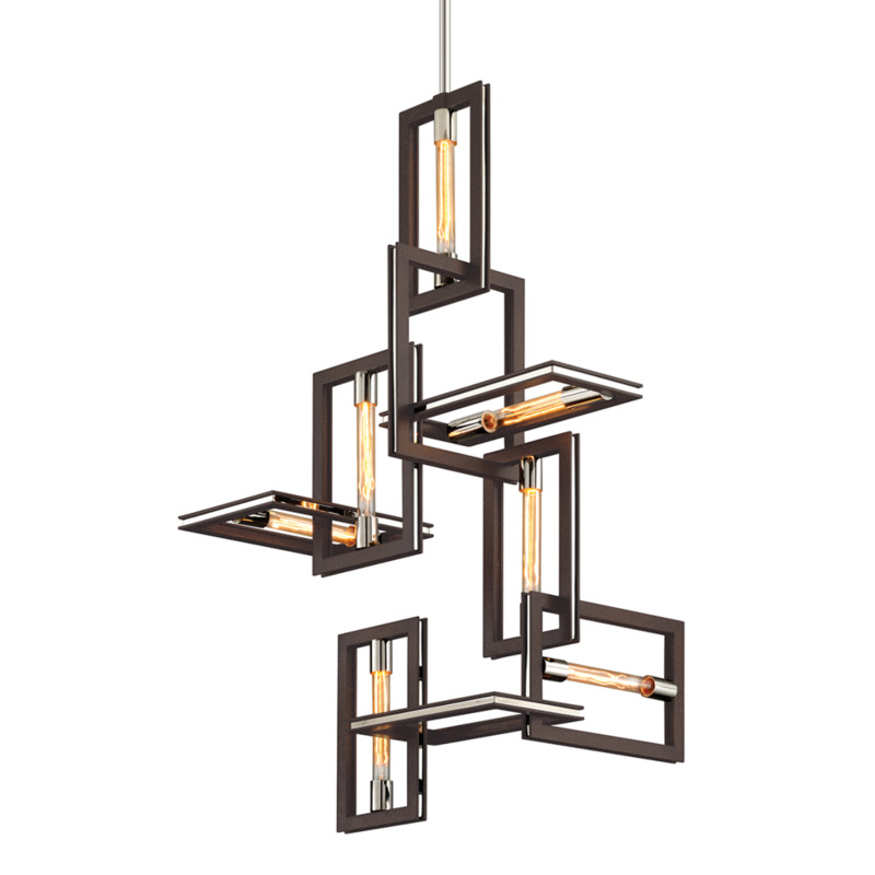Troy Enigma Chandelier F6187 TBZ SS