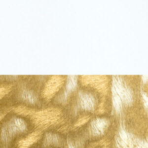 Retro Drum Hardback Lampshade - White Parchment with gold pony hair back