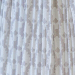 Cone Hardback Lampshade - Beige and White Mushroom Pleat