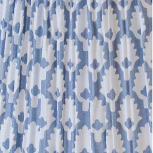 Cone Hardback Lampshade - Spa Blue and White Mushroom Pleat