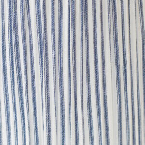 Cone Hardback Lampshade - Blue Striped Ticking Mushroom Pleat