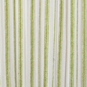 Cone Hardback Lampshade - Green Striped Ticking Mushroom Pleat