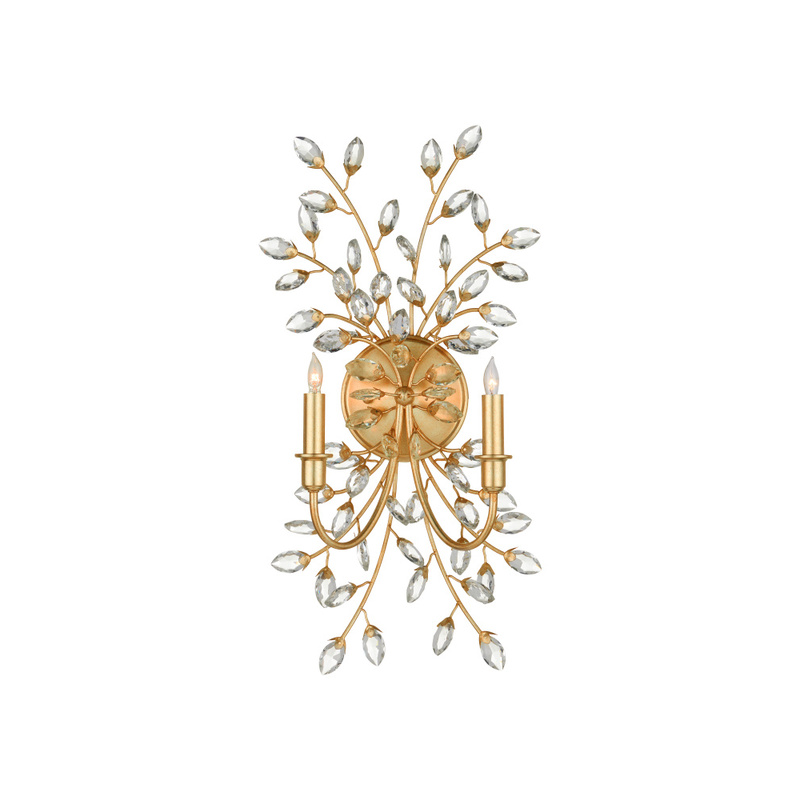 Currey Forget Me Not Gold Wall Sconce 5000 0275