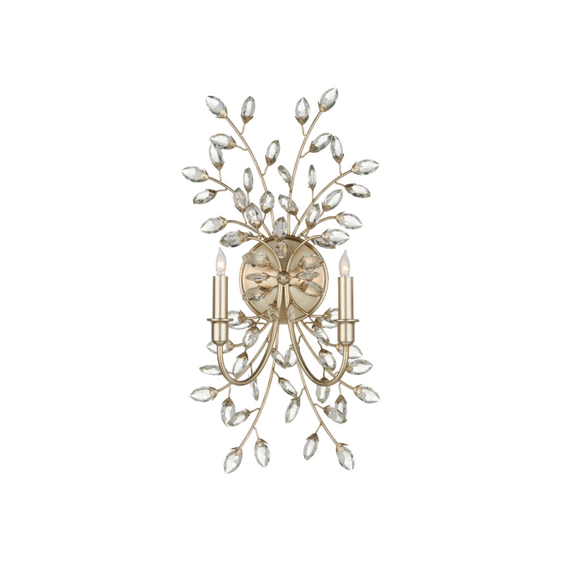 Currey Forget Me Not Silver Wall Sconce 5000 0276