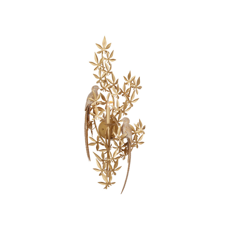 Currey Aviary Gold Wall Sconce, Left 5000 0281