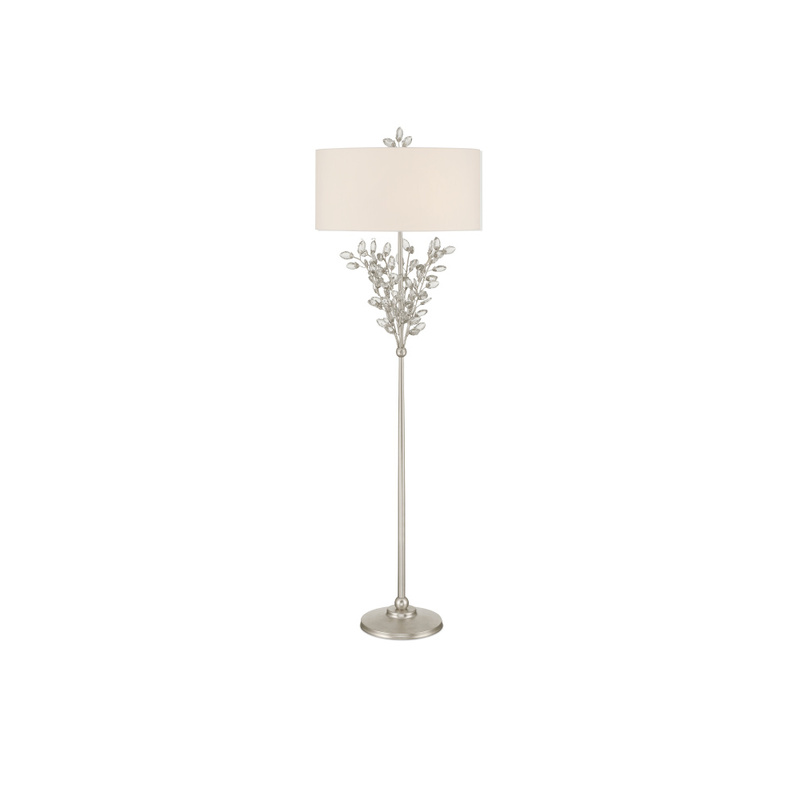 Currey Forget Me Not Silver Floor Lamp 8000 0169