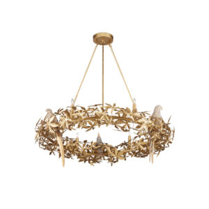 Currey Aviary Gold Ring Chandelier 9000 1320