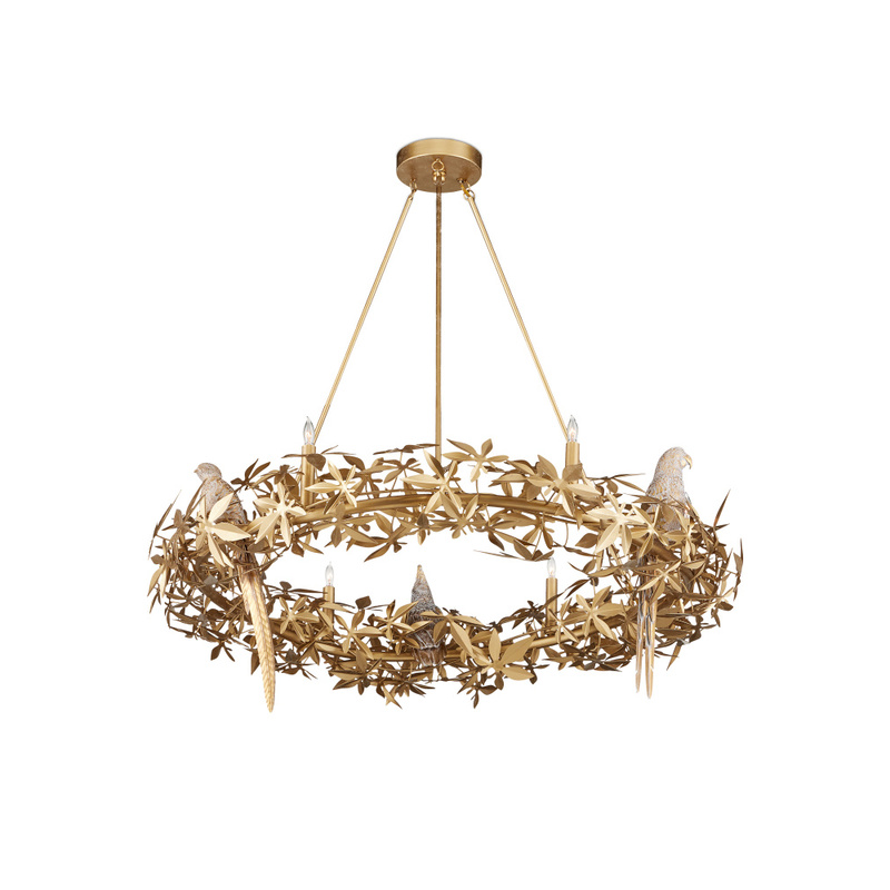 Currey Aviary Gold Ring Chandelier 9000 1320
