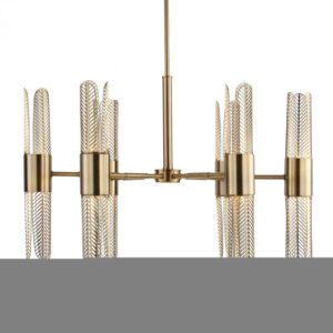 Uttermost Cret 12 Light Brass Chandelier 21391