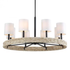 Uttermost Faiyam 8 Light Rattan Chandelier 21393