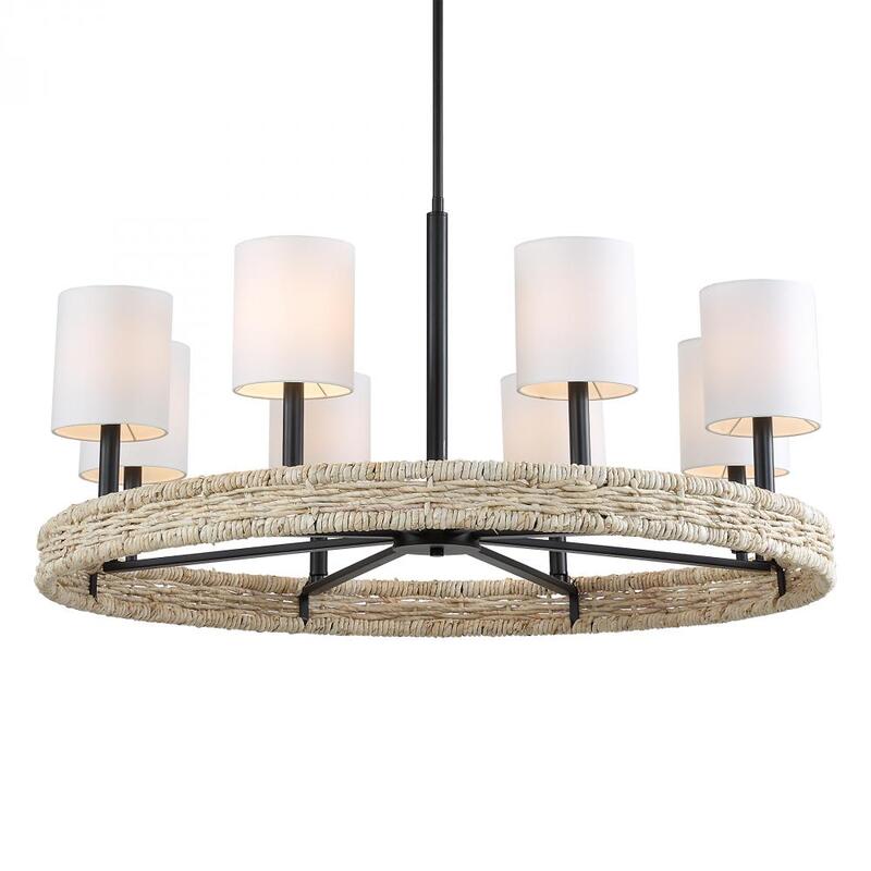 Uttermost Faiyam 8 Light Rattan Chandelier 21393