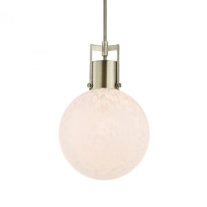 Uttermost Huch 1 Light White Glass Pendant 21609