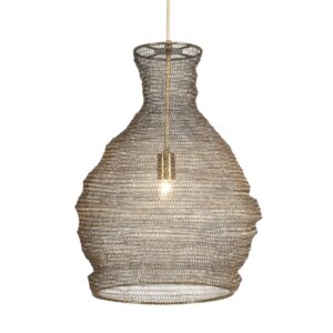 Uttermost Murmur Woven Brass 1 Light Pendant 21613