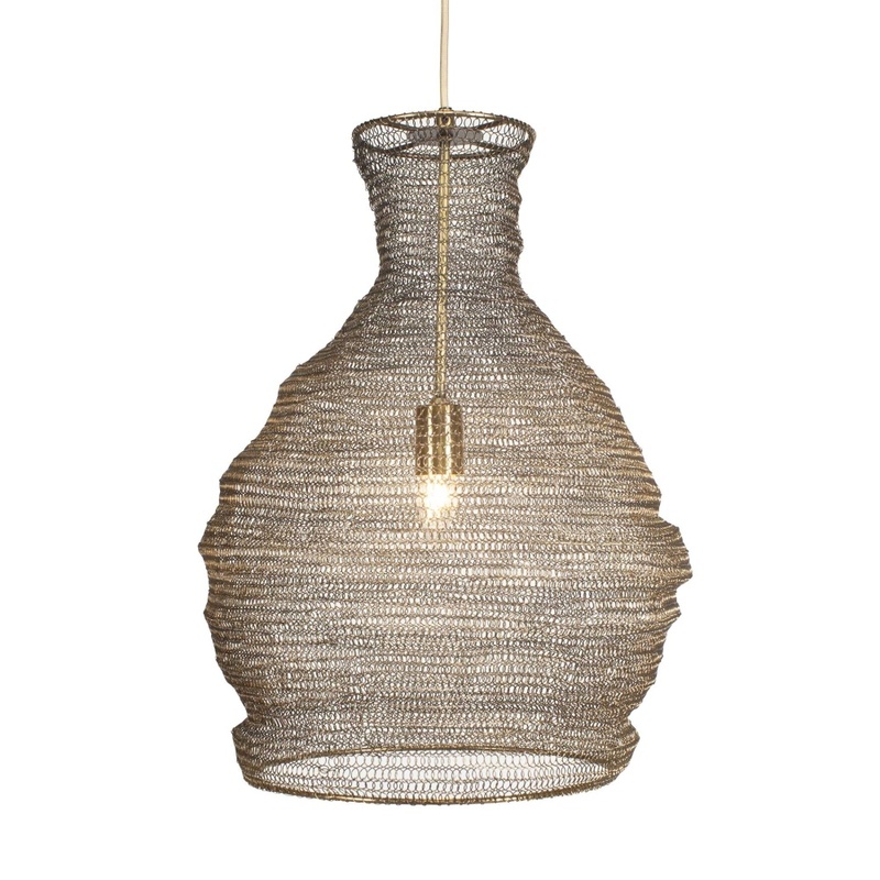 Uttermost Murmur Woven Brass 1 Light Pendant 21613
