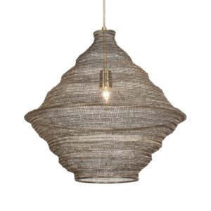 Uttermost Sigh Woven Brass 1 Light Pendant 21614