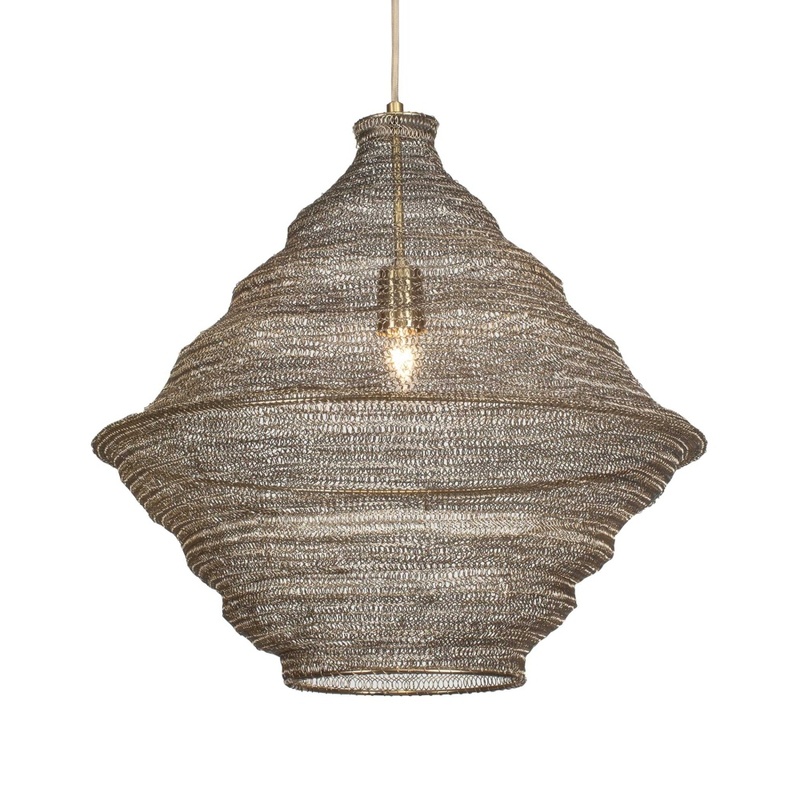 Uttermost Sigh Woven Brass 1 Light Pendant 21614