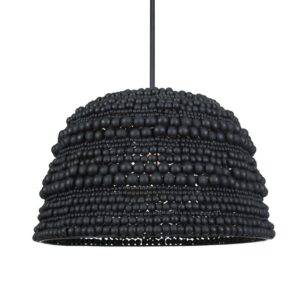 Uttermost Persephone Black Bead 1 Light Pendant 21623