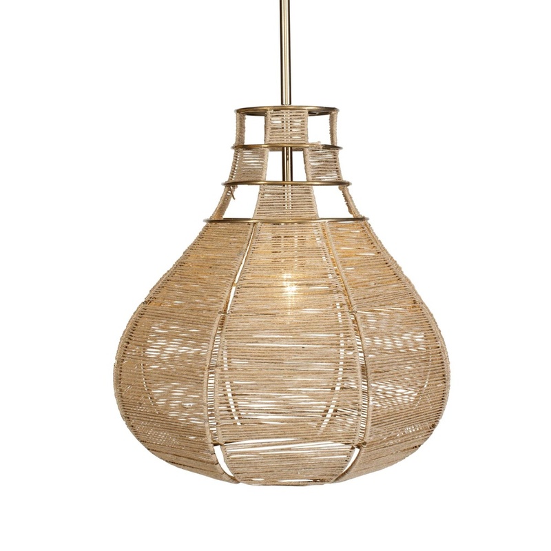 Uttermost Hestia 1 Light Natural Rope Pendant 21626