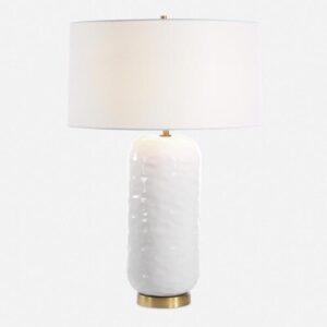 Uttermost Iona White Glaze Table Lamp 30450