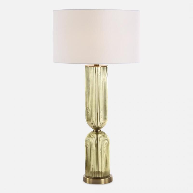 Uttermost Mirah Olive Glass Table Lamp 30471