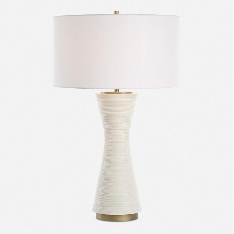 Uttermost Ridgeline Matte White Table Lamp 30482