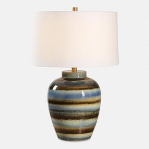 Uttermost Judarn Blue Brown Table Lamp 30493