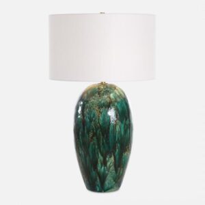 Uttermost Ceralene Green Table Lamp 30494