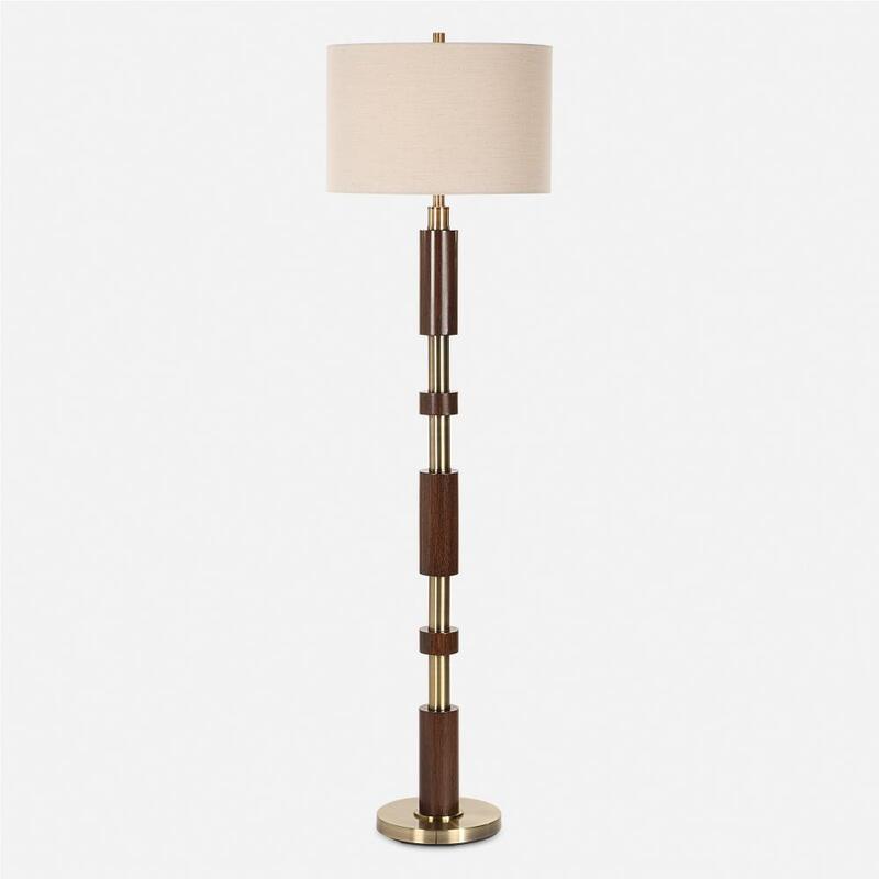 Uttermost Stacked Wooden Floor Lamp 30516 1
