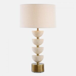 Uttermost Hemisphere Travertine Table Lamp 30517