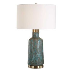 Uttermost Dauphine Cracked Teal Table Lamp 30559
