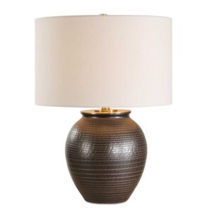Uttermost Hawkins Bronze Ribbed Table Lamp 30562 1